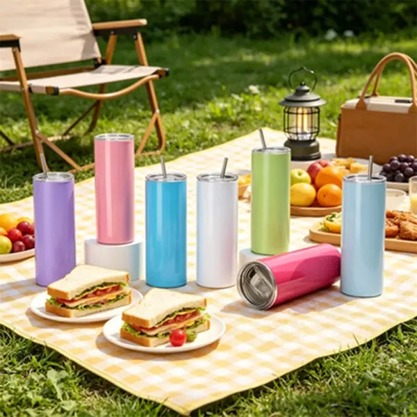 20 oz Straight Stainless Steel Insulated Travel Tumbler