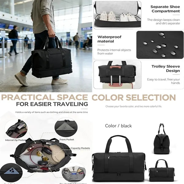 Dry Wet Separation Large Capacity Carry Bag