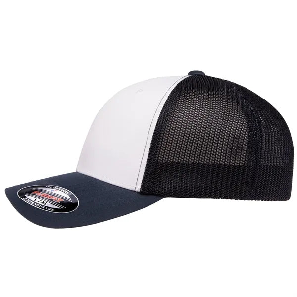 Flexfit Trucker Mesh White Front Fitted Cap