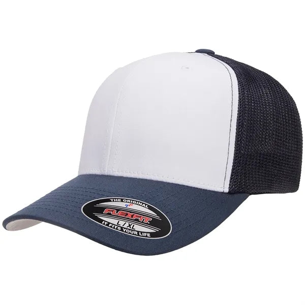 Flexfit Trucker Mesh White Front Fitted Cap