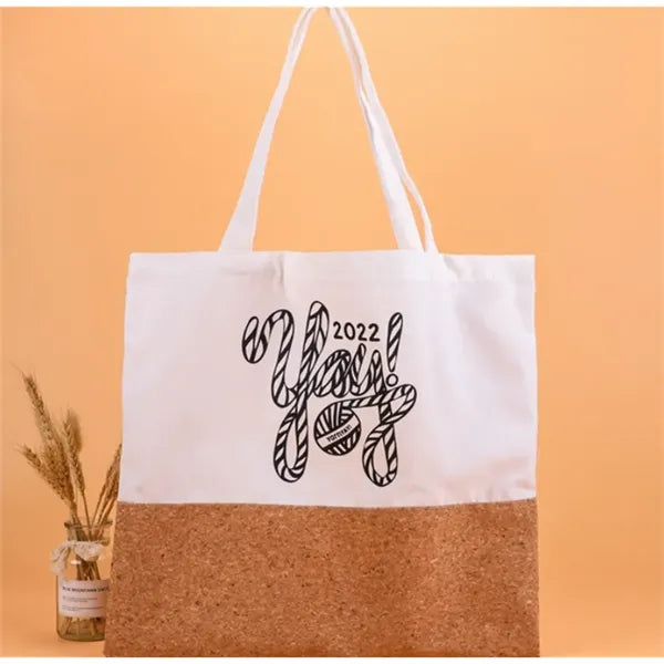 Cork Spliced Canvas Drawstring Bag, Sports Backpack
