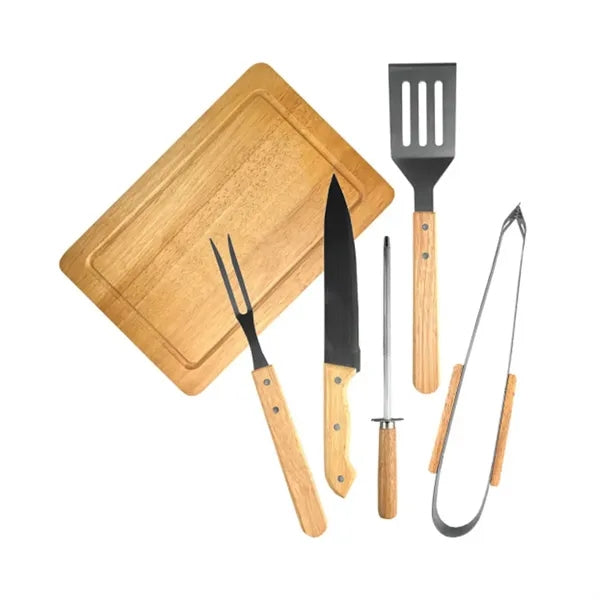 BBQ & Carving Knife Set with Cutting Board in Carrying Case