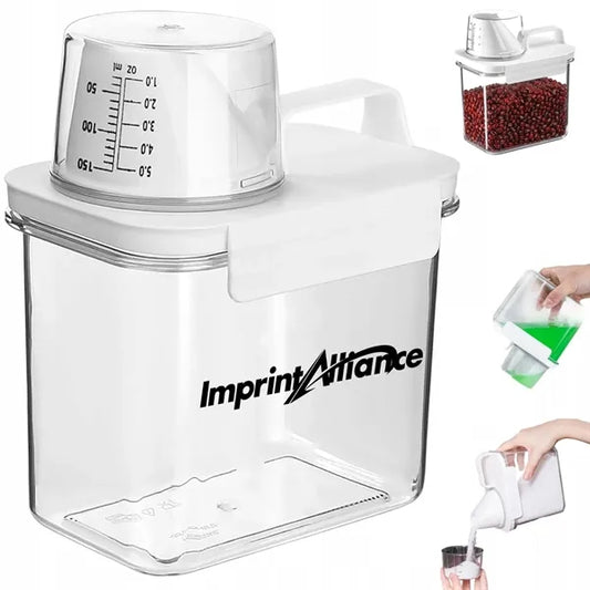 Dry Food Storage Container w/ Pour Spout & Measuring Cup Lid