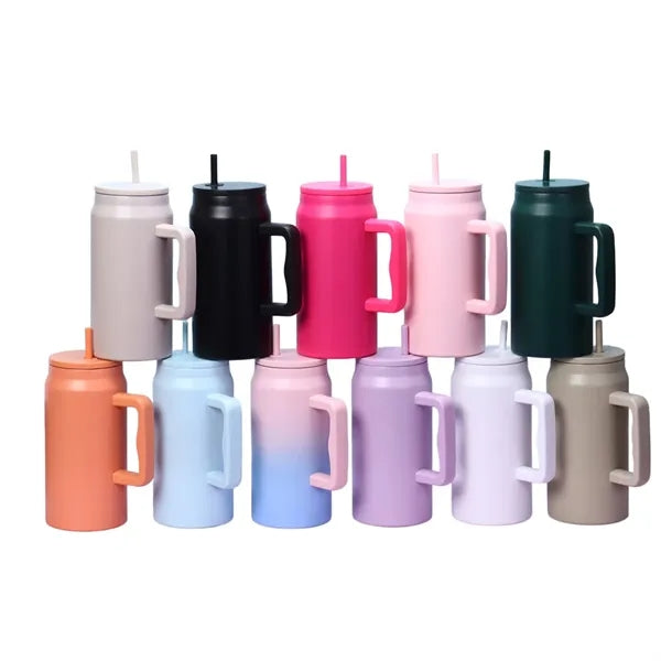 50oz Insulated Tumbler with Handle and Straw