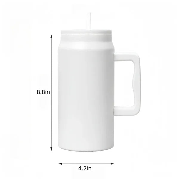 50oz Insulated Tumbler with Handle and Straw