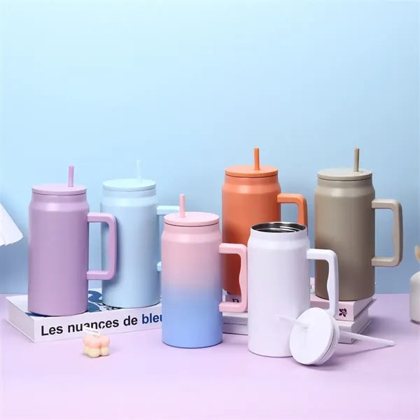 50oz Insulated Tumbler with Handle and Straw