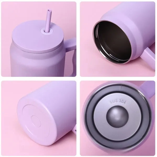50oz Insulated Tumbler with Handle and Straw