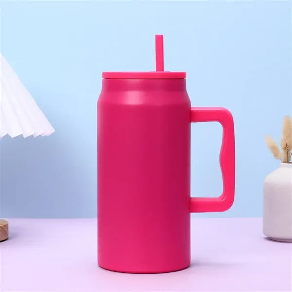 50oz Insulated Tumbler with Handle and Straw