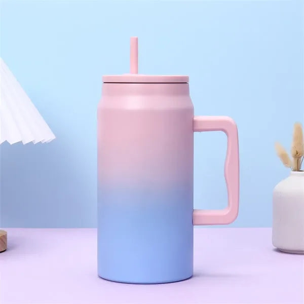 50oz Insulated Tumbler with Handle and Straw