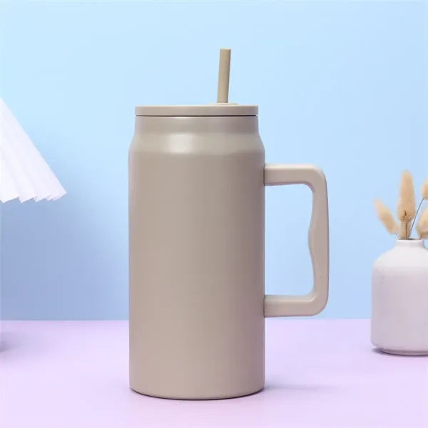 50oz Insulated Tumbler with Handle and Straw
