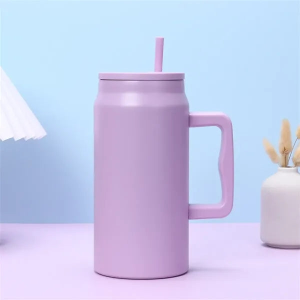 50oz Insulated Tumbler with Handle and Straw