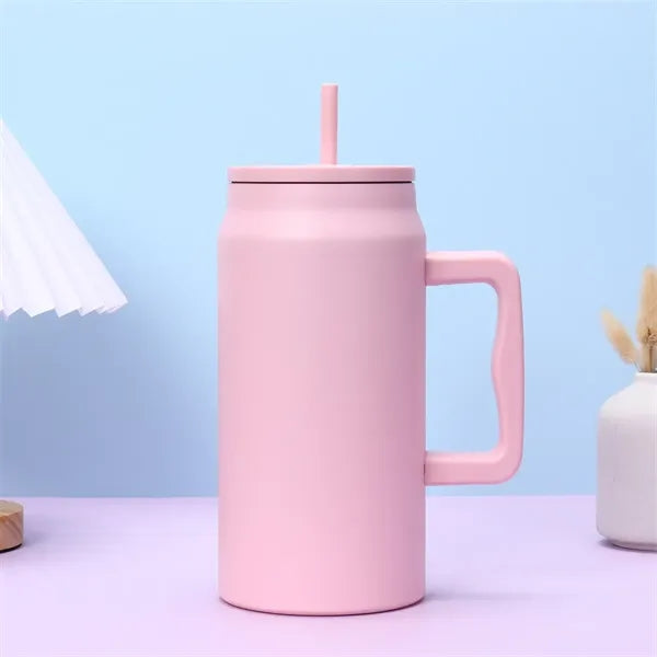 50oz Insulated Tumbler with Handle and Straw