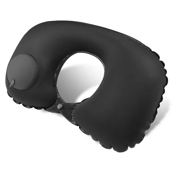 Milk Silk Inflatable U-Shaped Travel Neck Pillow, Portable