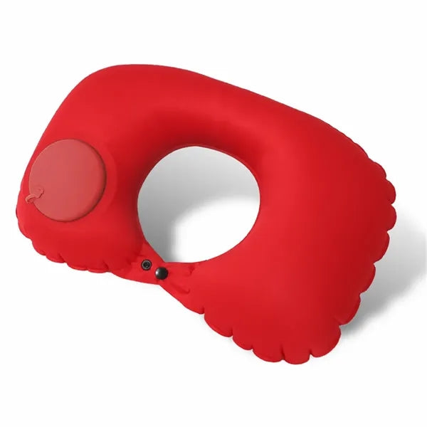 Milk Silk Inflatable U-Shaped Travel Neck Pillow, Portable