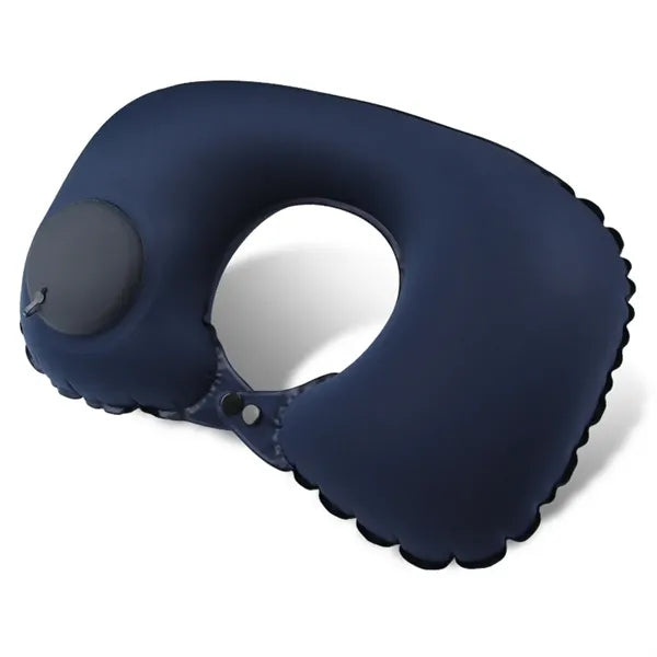 Milk Silk Inflatable U-Shaped Travel Neck Pillow, Portable