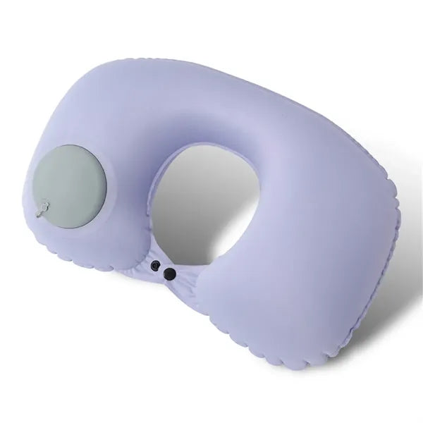 Milk Silk Inflatable U-Shaped Travel Neck Pillow, Portable