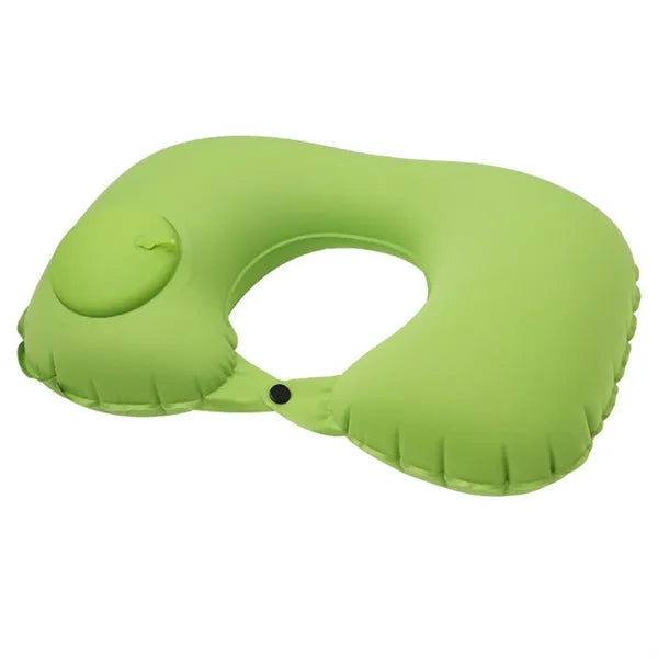 Milk Silk Inflatable U-Shaped Travel Neck Pillow, Portable