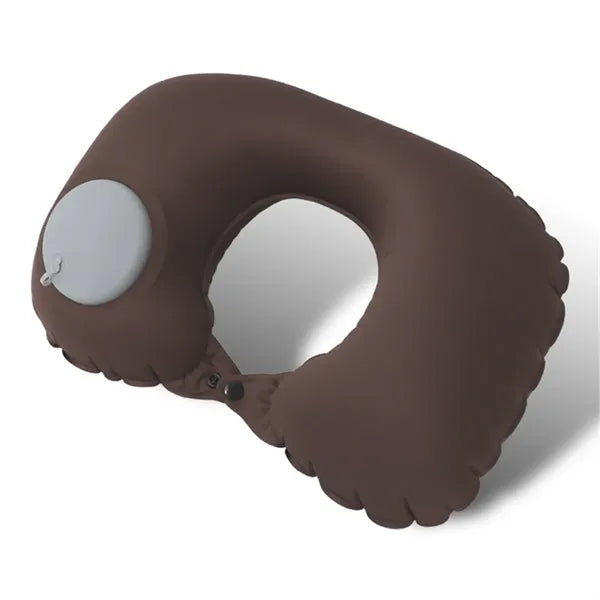 Milk Silk Inflatable U-Shaped Travel Neck Pillow, Portable