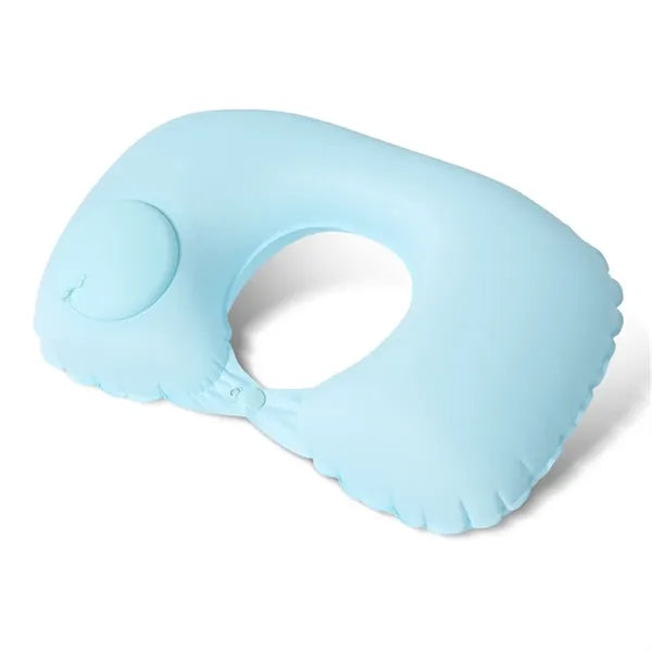 Milk Silk Inflatable U-Shaped Travel Neck Pillow, Portable
