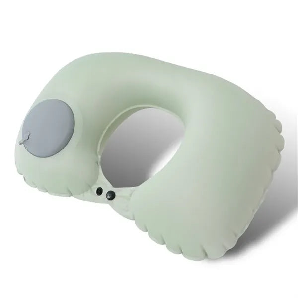 Milk Silk Inflatable U-Shaped Travel Neck Pillow, Portable