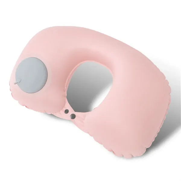 Milk Silk Inflatable U-Shaped Travel Neck Pillow, Portable