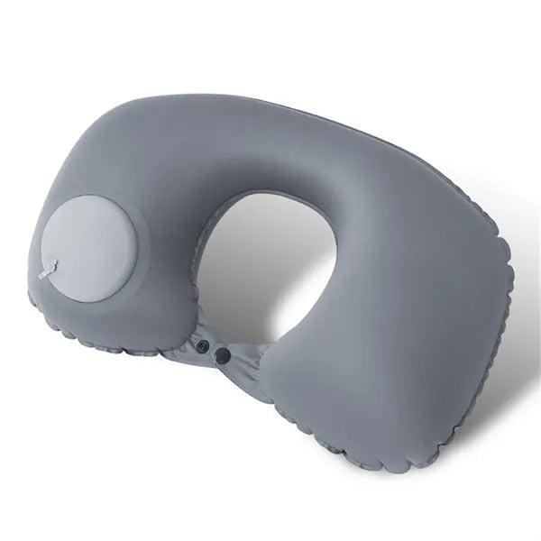 Milk Silk Inflatable U-Shaped Travel Neck Pillow, Portable