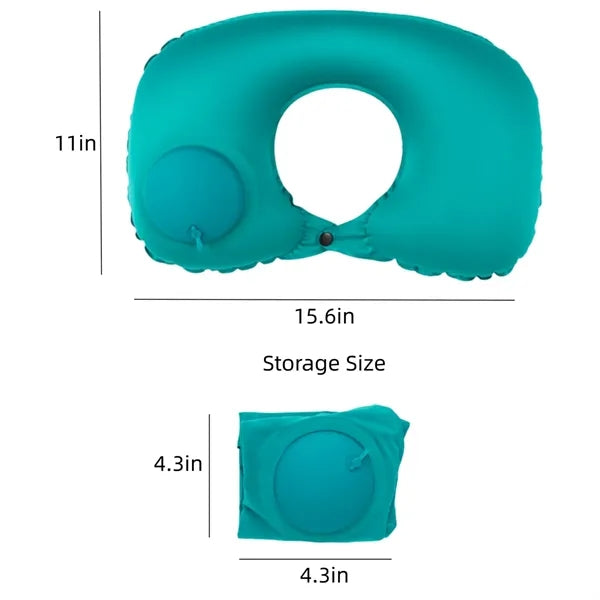 Milk Silk Inflatable U-Shaped Travel Neck Pillow, Portable