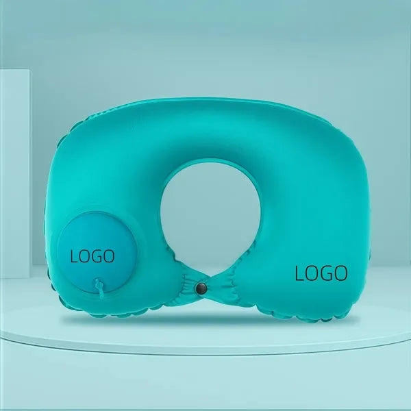 Milk Silk Inflatable U-Shaped Travel Neck Pillow, Portable