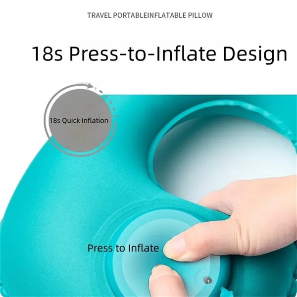 Milk Silk Inflatable U-Shaped Travel Neck Pillow, Portable