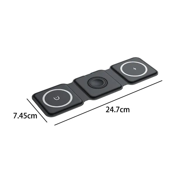 Magnetic Three-In-One Foldable Wireless Charging Station