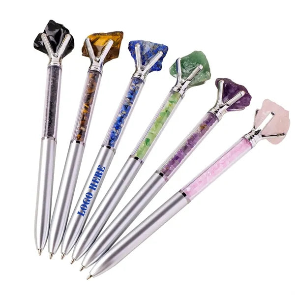 Natural Quartz Crystals Top Ballpoint Pen