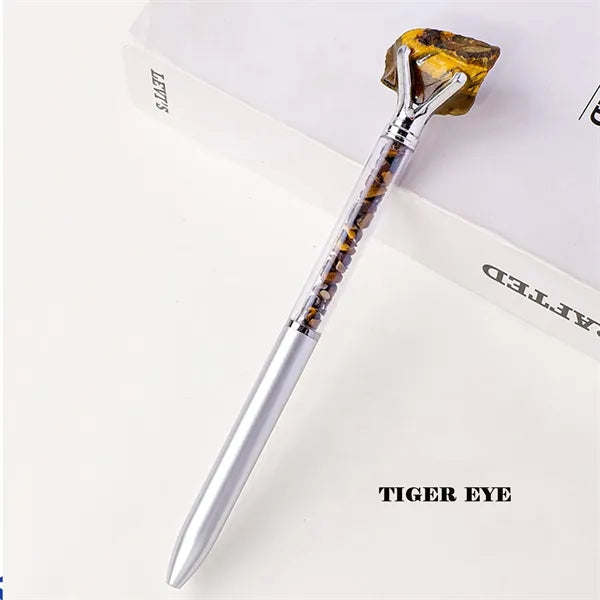 Natural Quartz Crystals Top Ballpoint Pen
