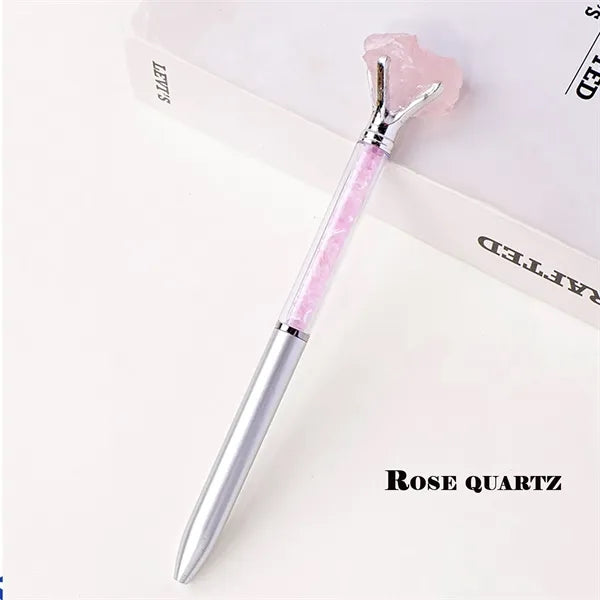 Natural Quartz Crystals Top Ballpoint Pen