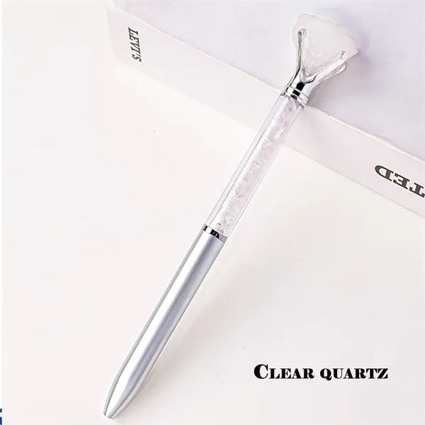 Natural Quartz Crystals Top Ballpoint Pen