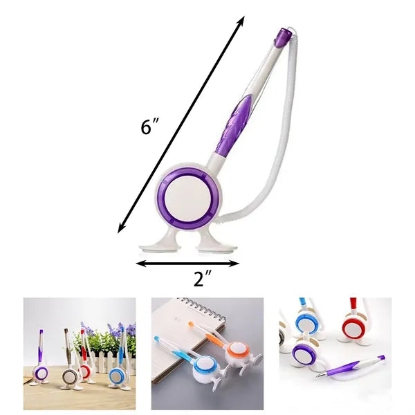 Premium Stationary Ballpoint Pen with Secure Mount