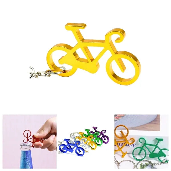 Cycling-Themed Bottle Opener Keychain