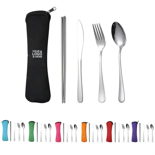 Outdoor Portable Stainless Steel Cutlery Set