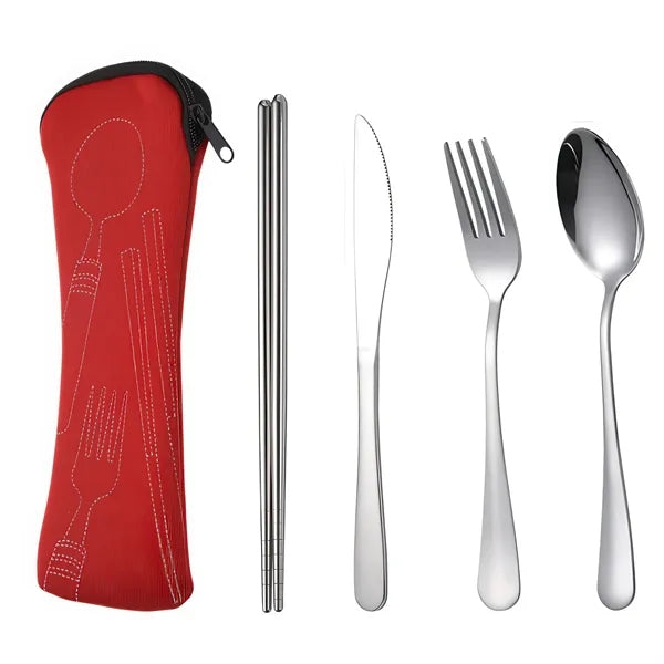 Outdoor Portable Stainless Steel Cutlery Set