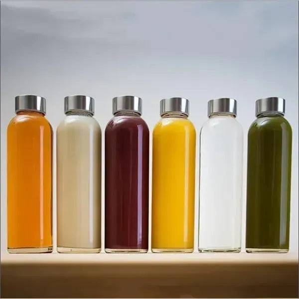 16oz Stainless Steel Caps Glass Water Bottles