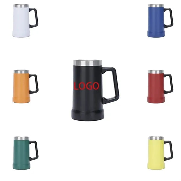 24 oz Stainless Steel Beer Mug With Handle