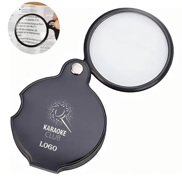 5X Mini Magnifying Glass Folding Pocket Magnifier