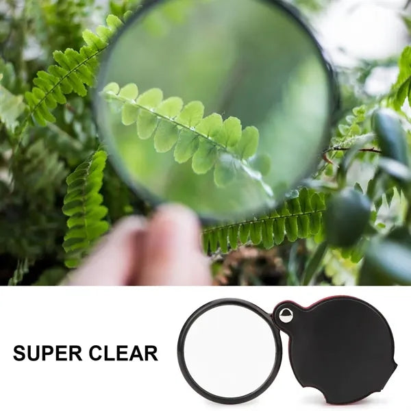 5X Mini Magnifying Glass Folding Pocket Magnifier