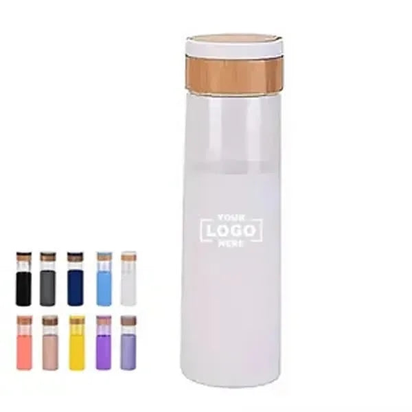 17oz Glass Water Bottle With Silicone Sleeve