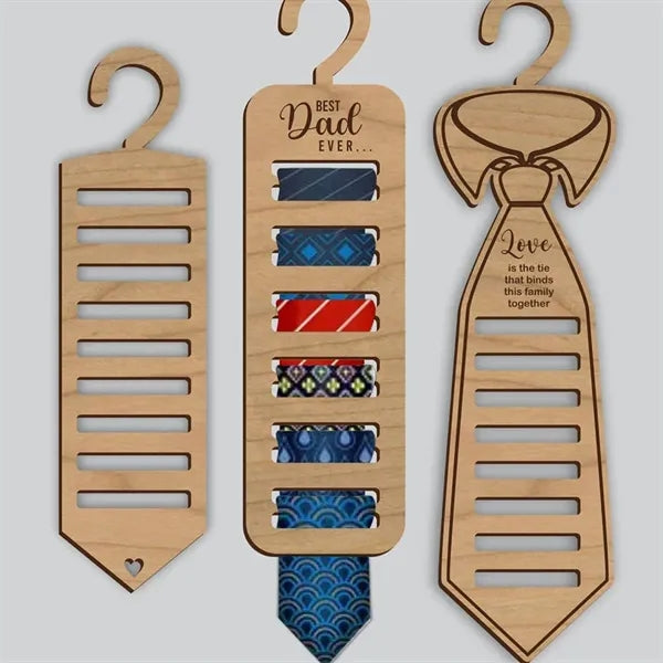 Wooden Ties Belts Scarves Organizer Hanger Necktie Rack