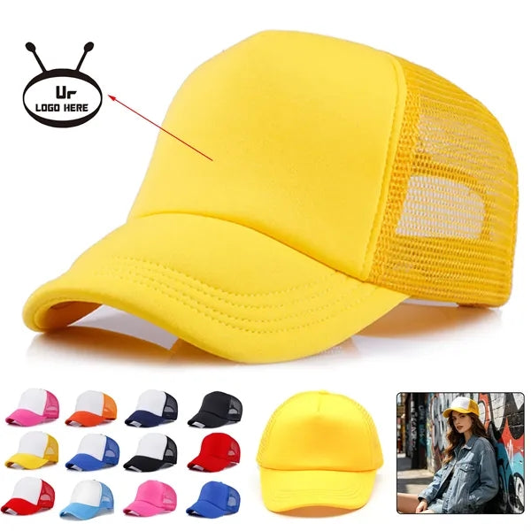 Short Brim Mesh Back Baseball Cap