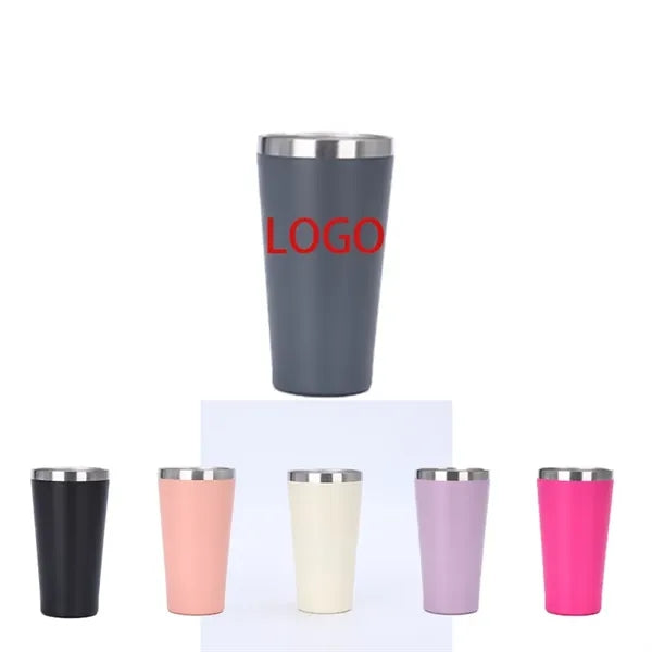 16 oz. Tapered Stainless Steel Insulated Travel Tumbler