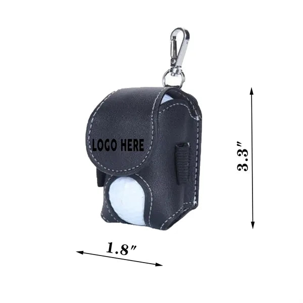Premium PU Leather Outdoor Portable Golf Ball Carry Bag