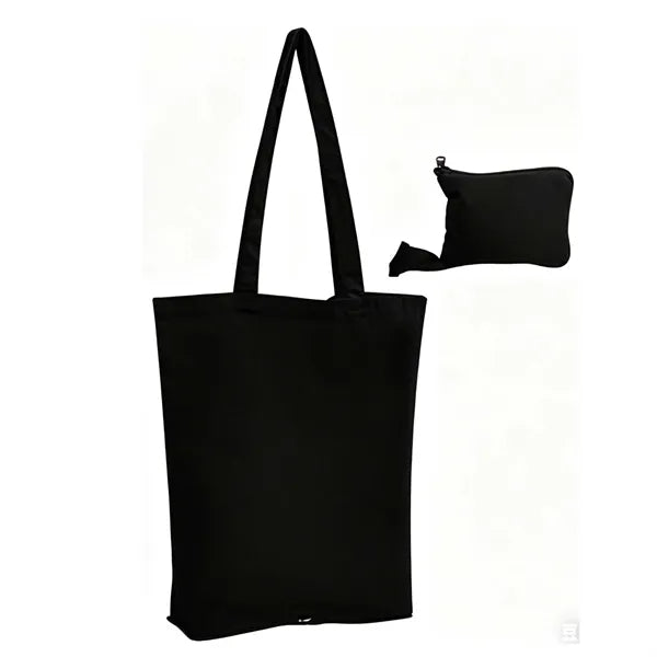 6oz Zipper Folding Canvas Tote Bag