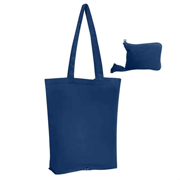 6oz Zipper Folding Canvas Tote Bag