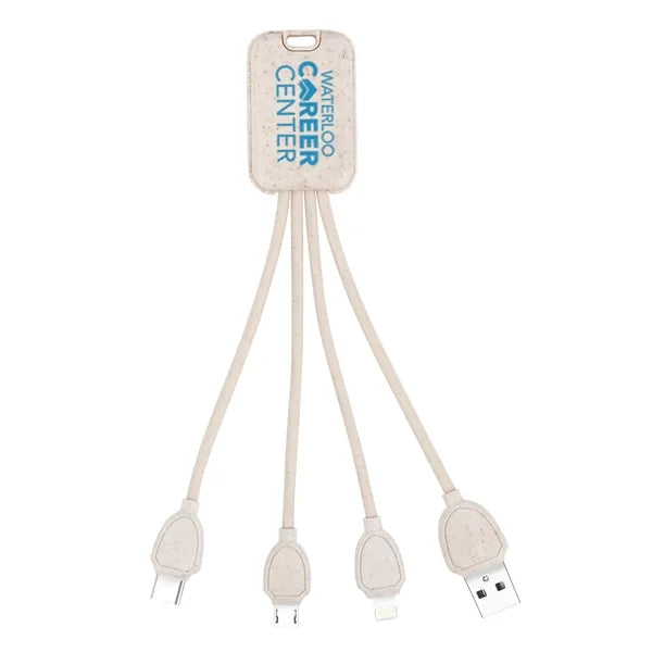 Eco Wheat Straw 4 in 1 Charging Cable